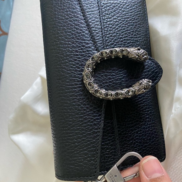 AUTHENTIC GUCCI dionysus super mini bag in black leather - Picture 5 of 7